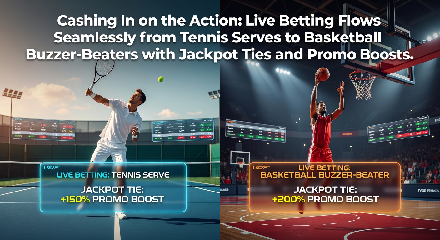 Dynamic live betting interface showing tennis serve and basketball buzzer-beater odds shifting in real-time on a mobile screen