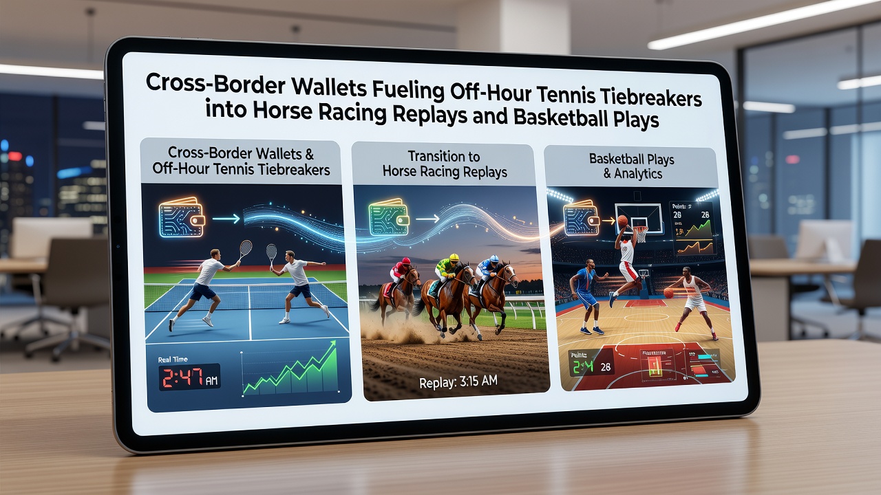 Mobile app displaying chained bets from tennis tiebreakers through horse racing replays to basketball props and casino accumulators