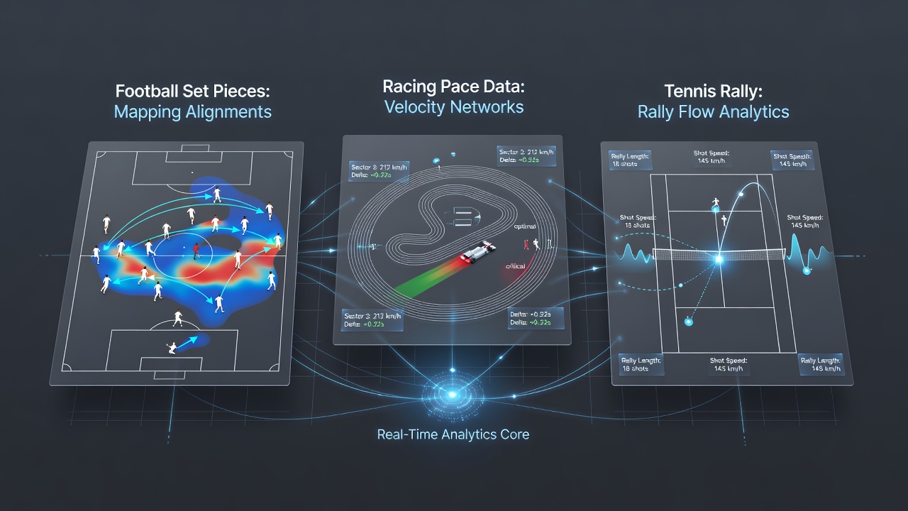 Mobile app interface displaying live sync between basketball efficiency ratings, tennis rally stats and casino progressive meter updates