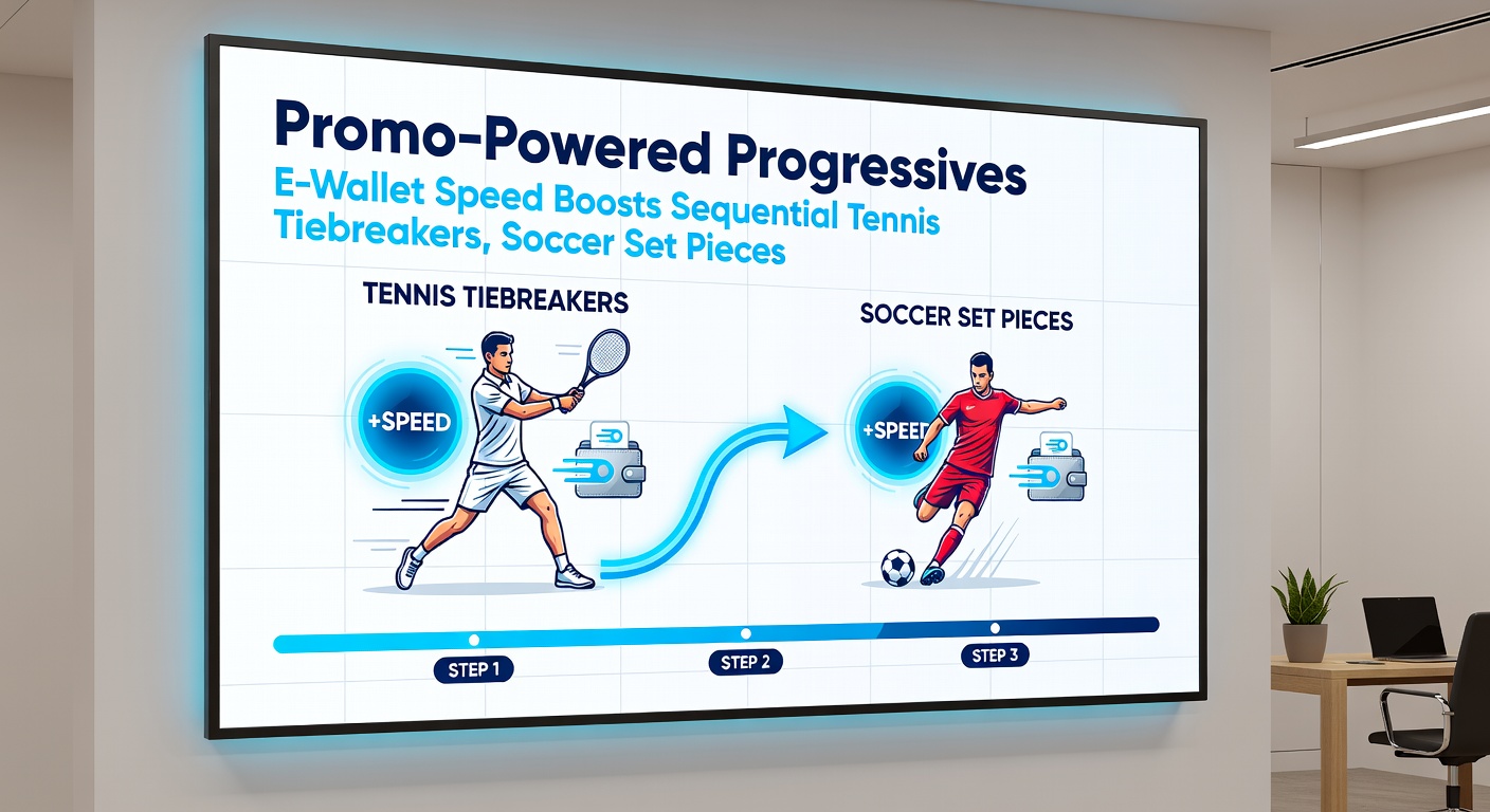 Soccer player preparing a set-piece free kick while overlay shows e-wallet boost and progressive slot jackpot climbing with tennis tiebreak stats