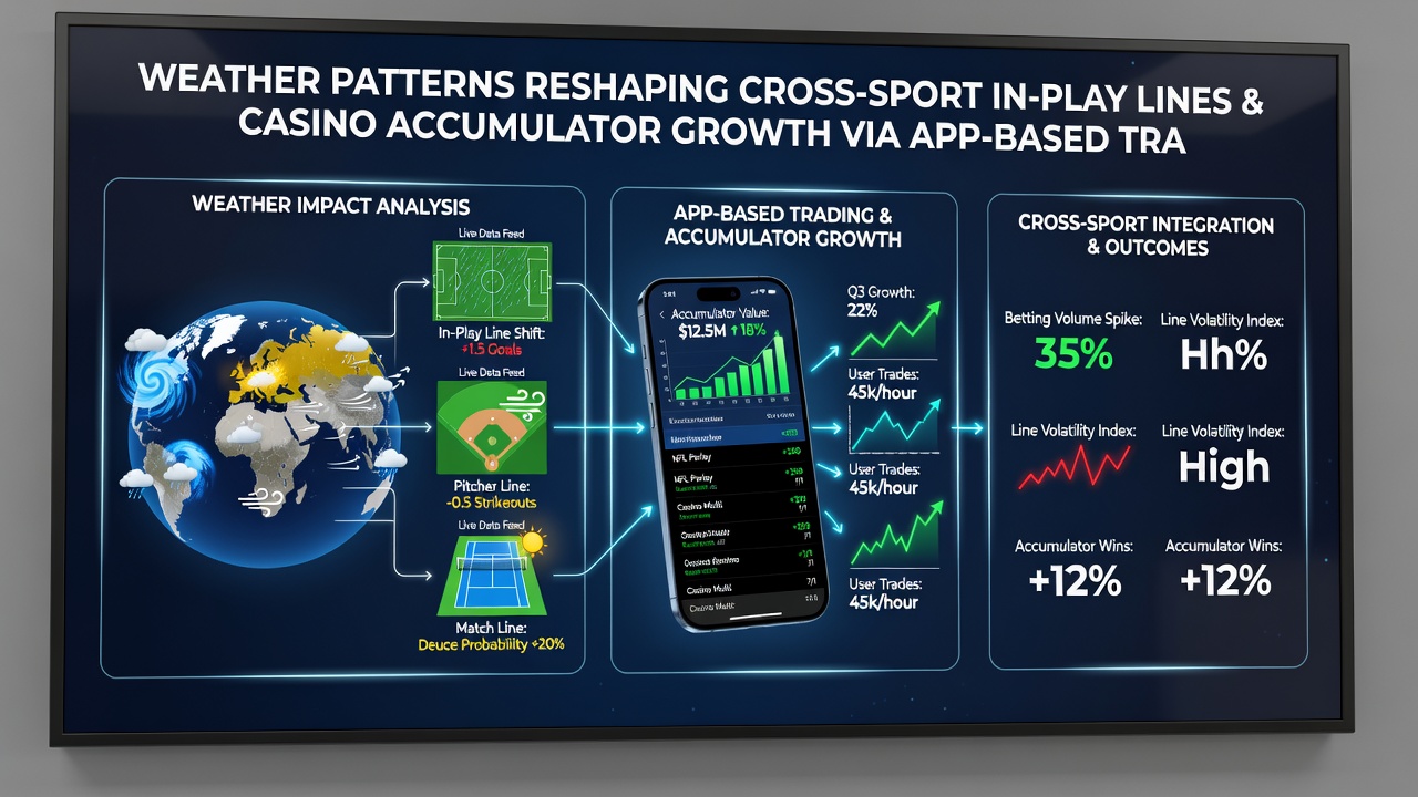 Mobile app showing transfers between sports betting and casino accumulators during weather events